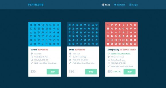 扁平化网页设计Flaticons