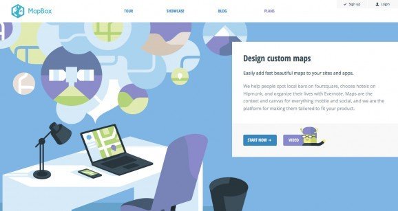 扁平化网页设计MapBox