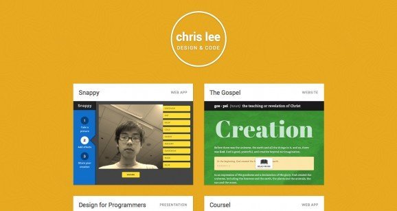 扁平化网页设计Chris Lee
