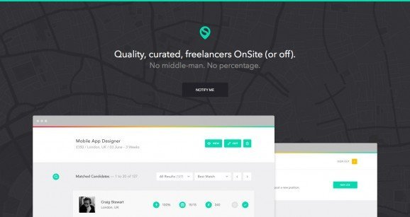 扁平化网页设计OnSite