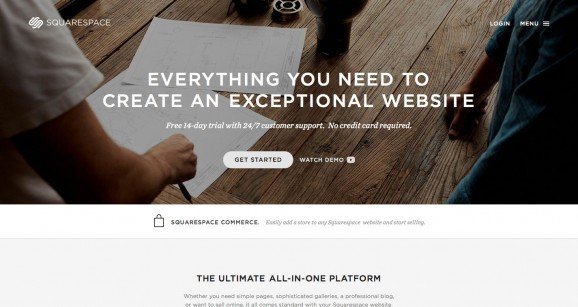 扁平化网页设计Squarespace