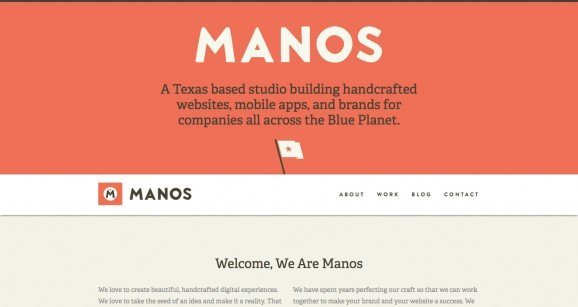 扁平化网页设计Manos
