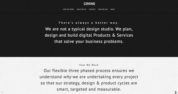 扁平化网页设计GRAND