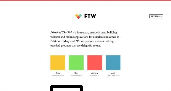扁平化网页设计FTW